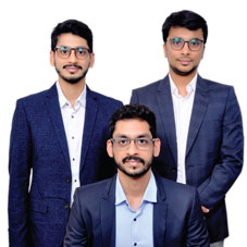 Siddhanth Jain, Viraj Vora & Sanyam Jain,  Co-Founders & Partners