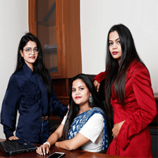 Tanishka Sharma, Co-Founder, Designer & Fashion Stylist, Neha Sharma, Co-Founder, Operations & Marketing Head,  Smrati Sharma, Co-Founder, Creative Head & Fashion Stylist